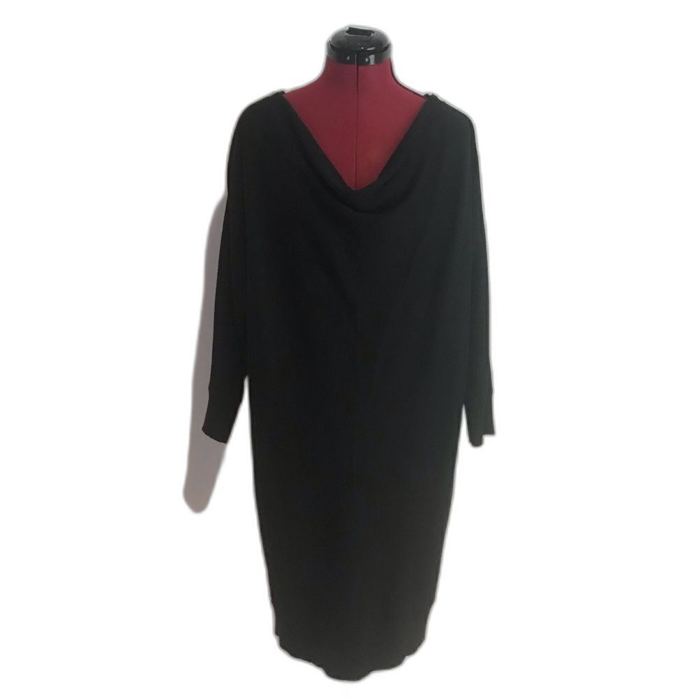 NWT Michael Michael Kors Black Dolman Sleeve Sweater Dress Women's Size Large